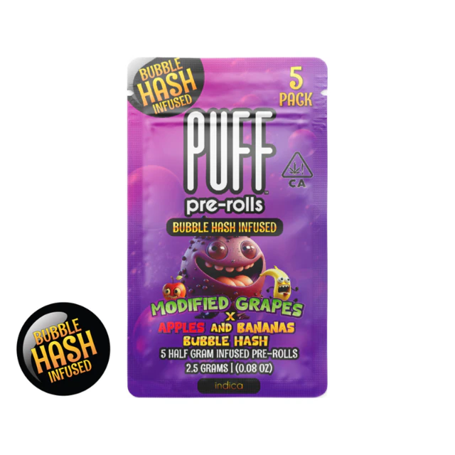 Puff - 5PK- 0.5G- MODIFIED GRAPES X APPLES AND BANANAS- HASH INFUSED Main Image