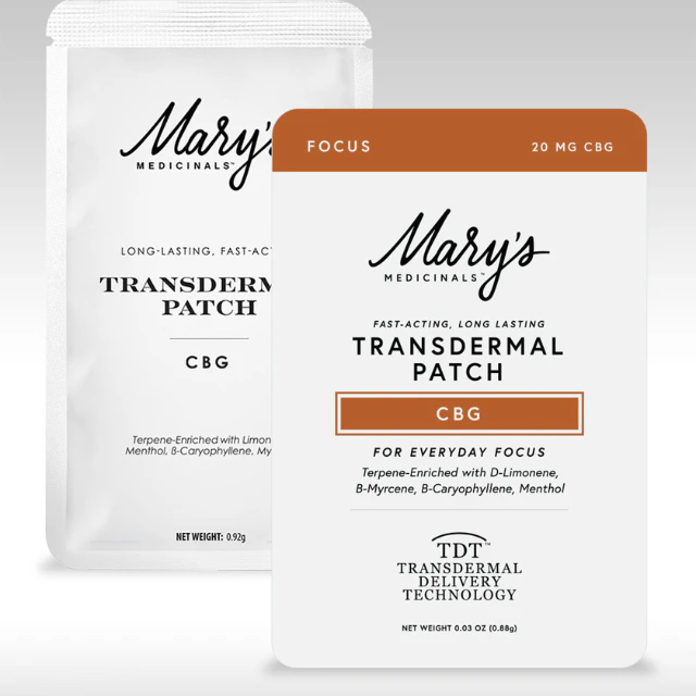 Mary's medicinals - SINGLE PATCH- CBG Main Image