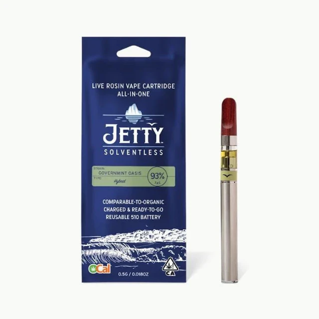 Jetty - 0.5G- GOVERNMINT OASIS- OCAL SOLVENTLESS- DISPOSABLE Main Image
