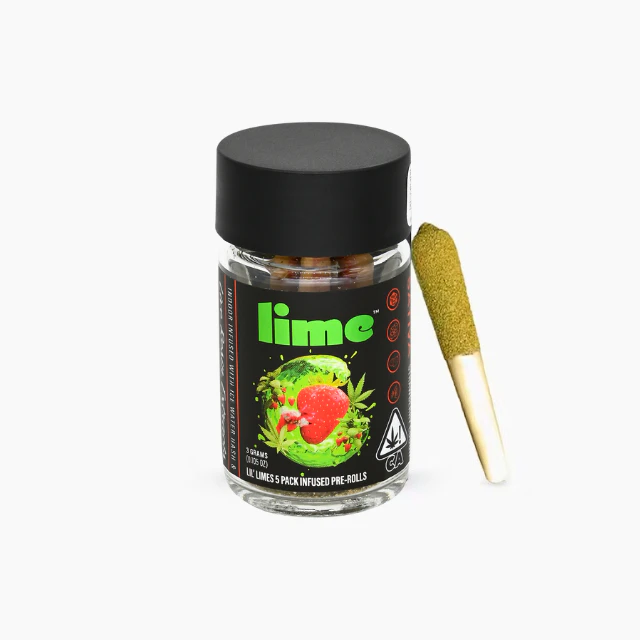 Lime - 5PK- 0.6G- LIL LIMES- STRAWBERRY COUGH- INFUSED Main Image