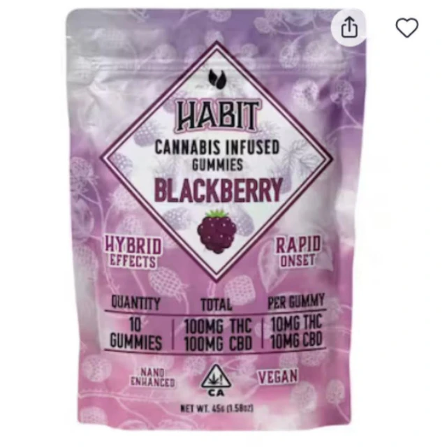 Habit - 10CT- 1:1- BLACKBERRY- GUMMIES Main Image