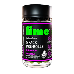 Lime - 5PK- 0.7G- INDICA- PRE ROLLS
