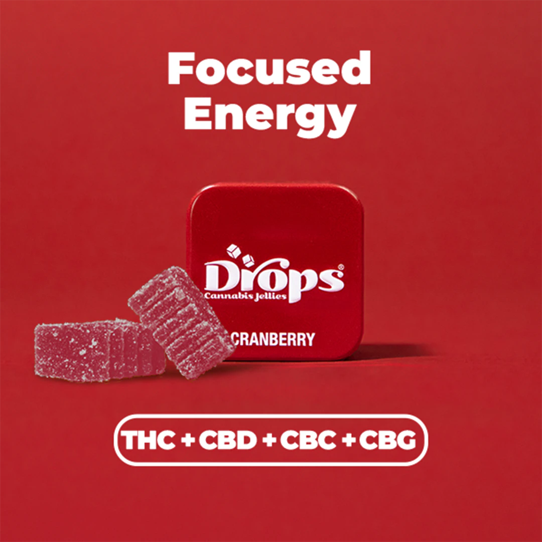Drops - 2CT- CRANBERRY- 1:1:1:1- THC:CBD:CBC:CBG- BANANA PUNCH- JELLIES Main Image