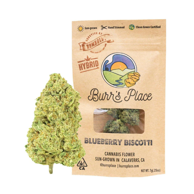 Burr's place - 1/2 OZ- BLUEBERRY BISCOTTI- SUN GROWN Main Image