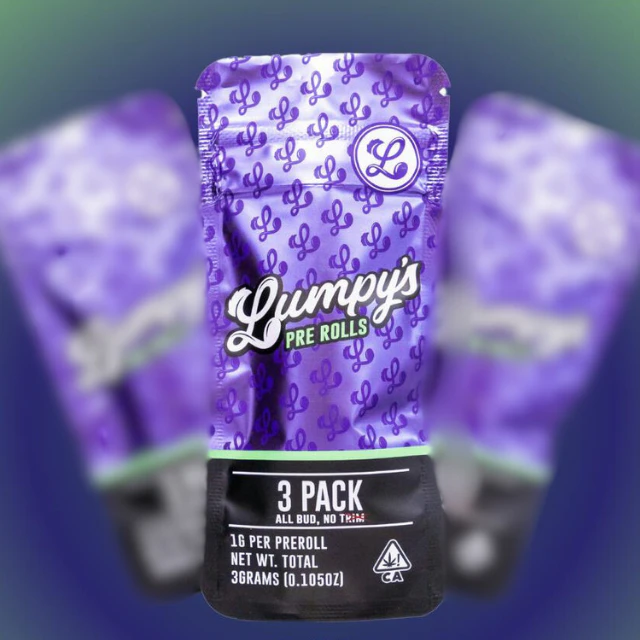 Lumpy's flowers - 3PK- 1G- CB-PBJ-AF- PRE ROLLS Main Image