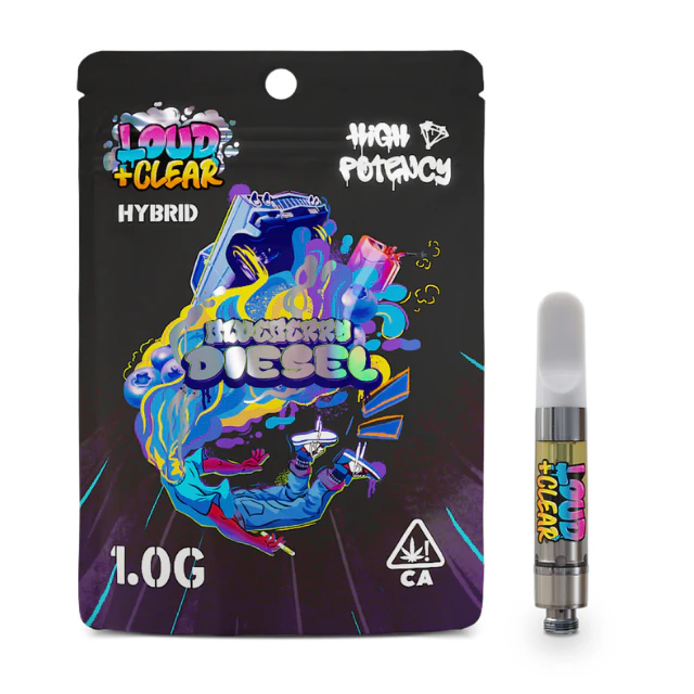 Loud & clear - 1G- BLUEBERRY DIESEL- LIQUID DIAMOND- CARTRIDGE Main Image