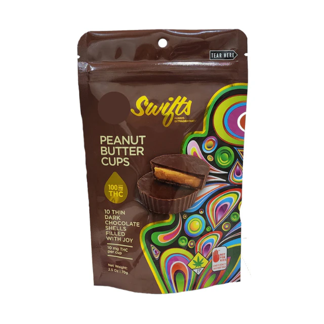 Swifts - 10CT- INDICA-  DARK CHOC PEANUT BUTTER CUPS Main Image