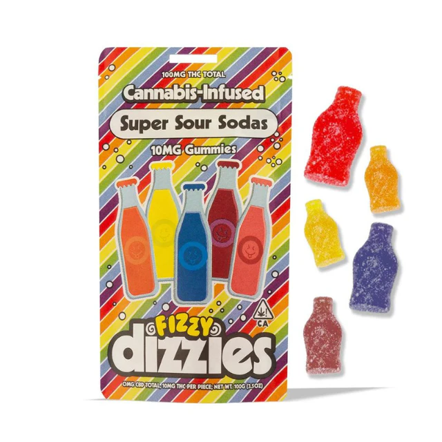 Dizzies - 10CT- SUPER SOUR SODAS- ASSORTED GUMMIES Main Image