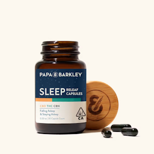 Papa & barkley - [PAPA & BARKLEY] CAPSULES - SLEEP RELEAF - 100MG 30 CT - 2:4:1 CBD/THC/CBN