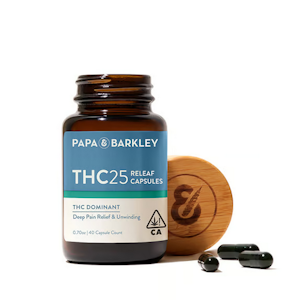 Papa & barkley - [PAPA & BARKLEY] THC CAPSULES - 25MG 40CT - RELEAF